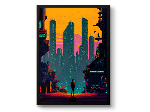 Japanese Tokyo Teahouse Cartoon Canvas Print Anime City Street Cafe