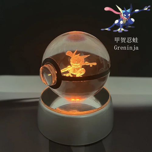 Pokemon Crystal Ball Pikachu Gengar Eevee Mewtwo Lacario Anime Game