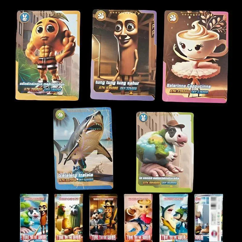 8/288Pcs Collection Cards Italian Brainrot Tungtungtung Sahur