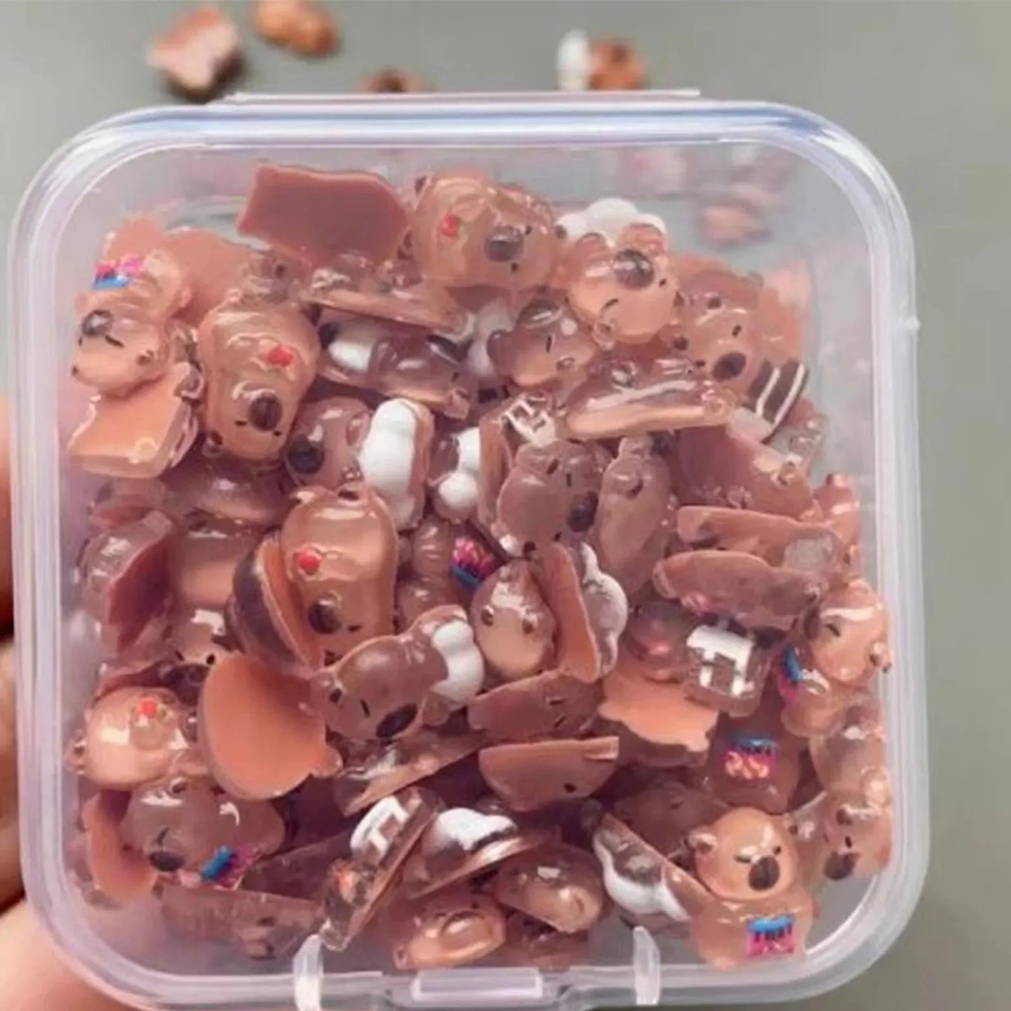 100pcs Mini Capybara Miniatures, Animal Figurines Fairy Garden Home