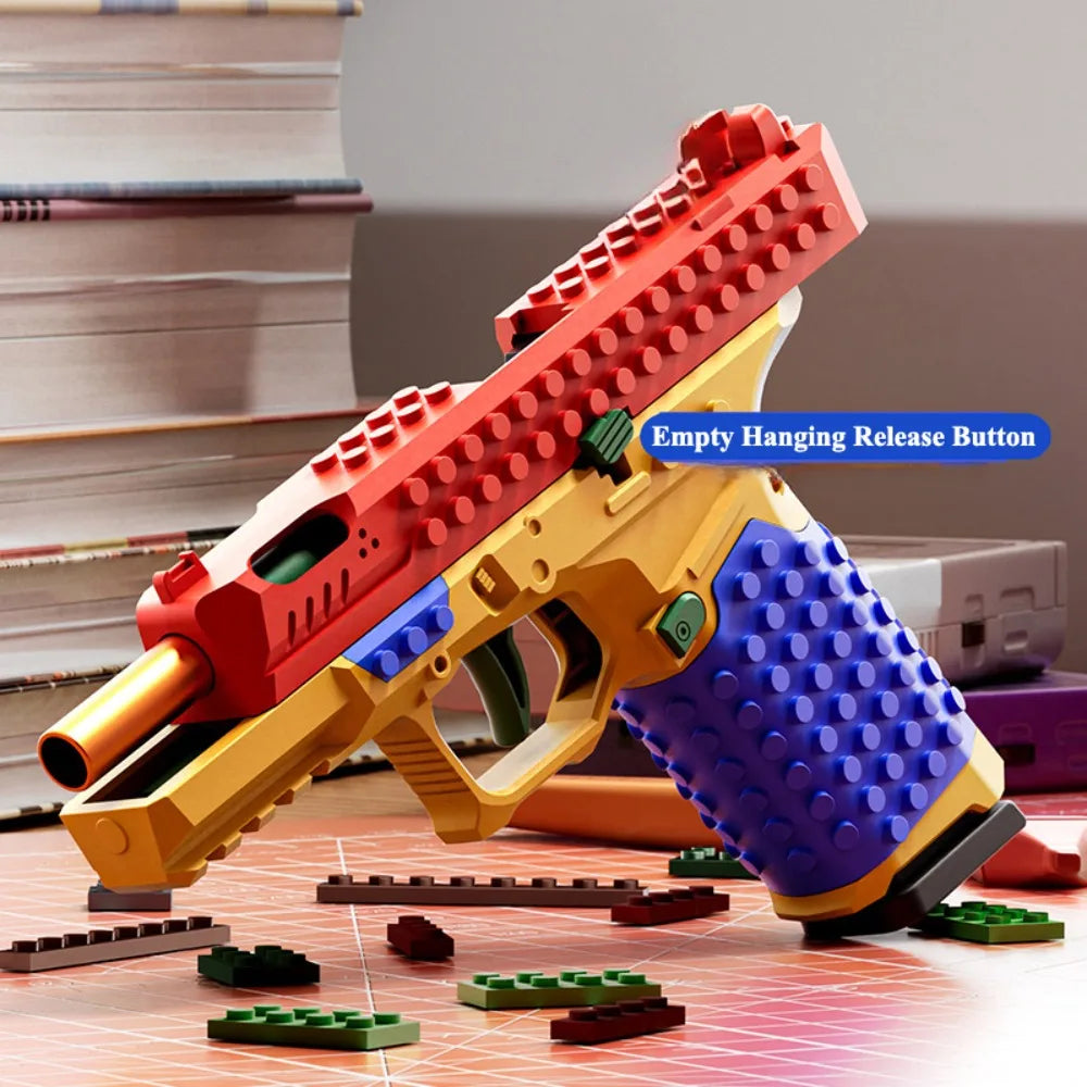 SIG17 Building Block Toy Gun Continuous Firing Blowback Soft Bullet