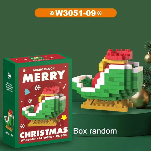 Christmas Gifts Micro Building Block Series Santa Claus Reindeer