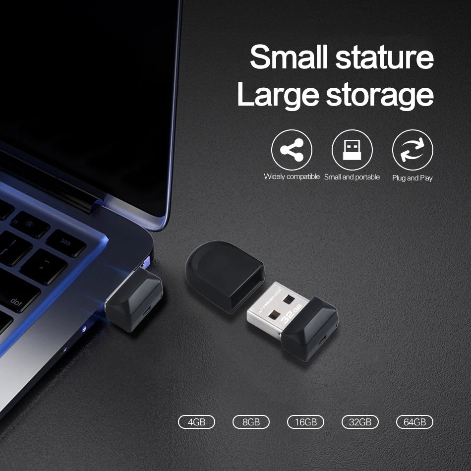 WANSENDA Super Mini USB Flash Drive Waterproof Pendrive 64GB 32GB 16GB