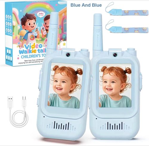 2PCS Kids Video Walkie Talkies USB Charging Indoor and Outdoor High