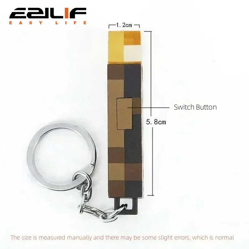 MC Game Mini Torch Flashlight LED Light USB Rechargeable Torch