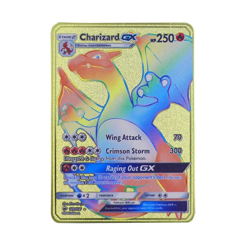 Pokemon Metal Card 10000 Points Arceus Charizard Super Card Golden