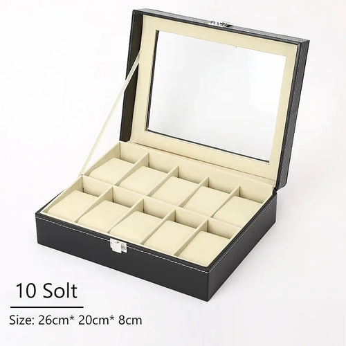 Hot Sale PU Leather Display Storage Collection Organizer watch box