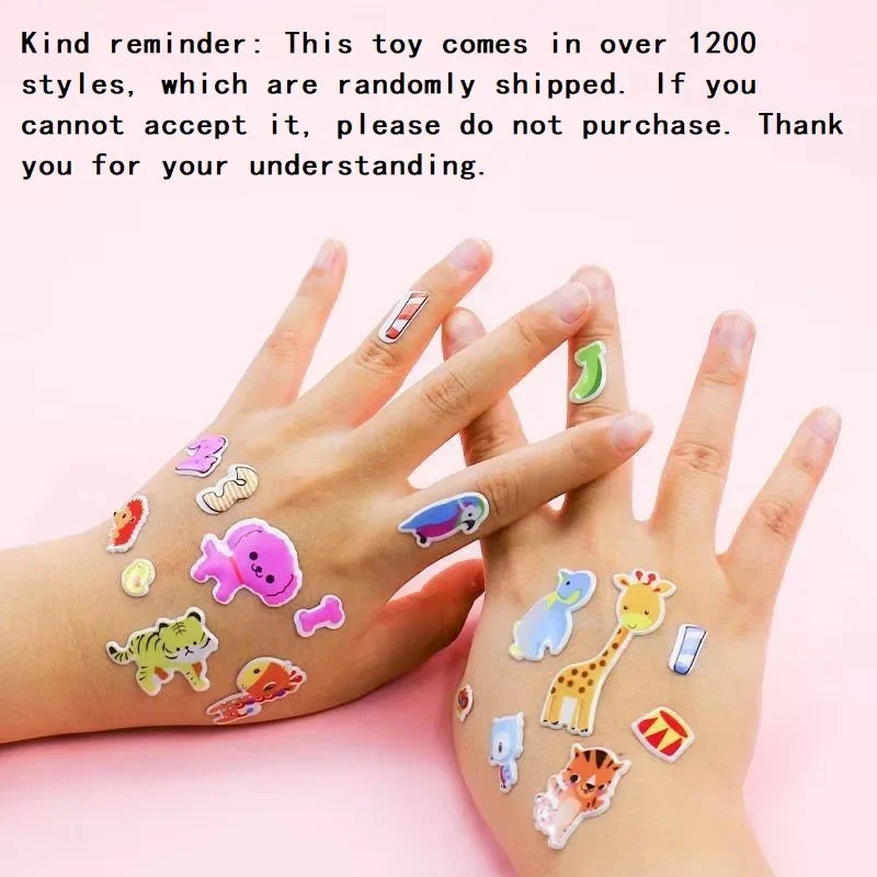 10/20/30/40/50 Sheets 3D Stickers for Kids Puffy Children Stickers