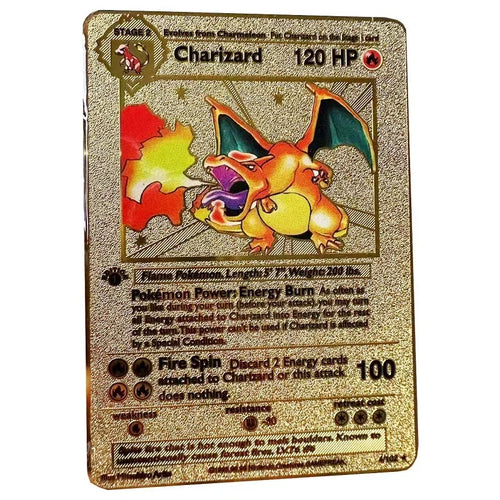 Pokemon Metal Card 10000 Points Arceus Charizard Super Card Golden