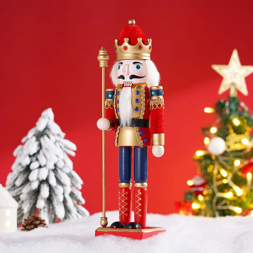 30CM Nutcracker Wooden Soldier Doll Puppet Creative Craft Holiday