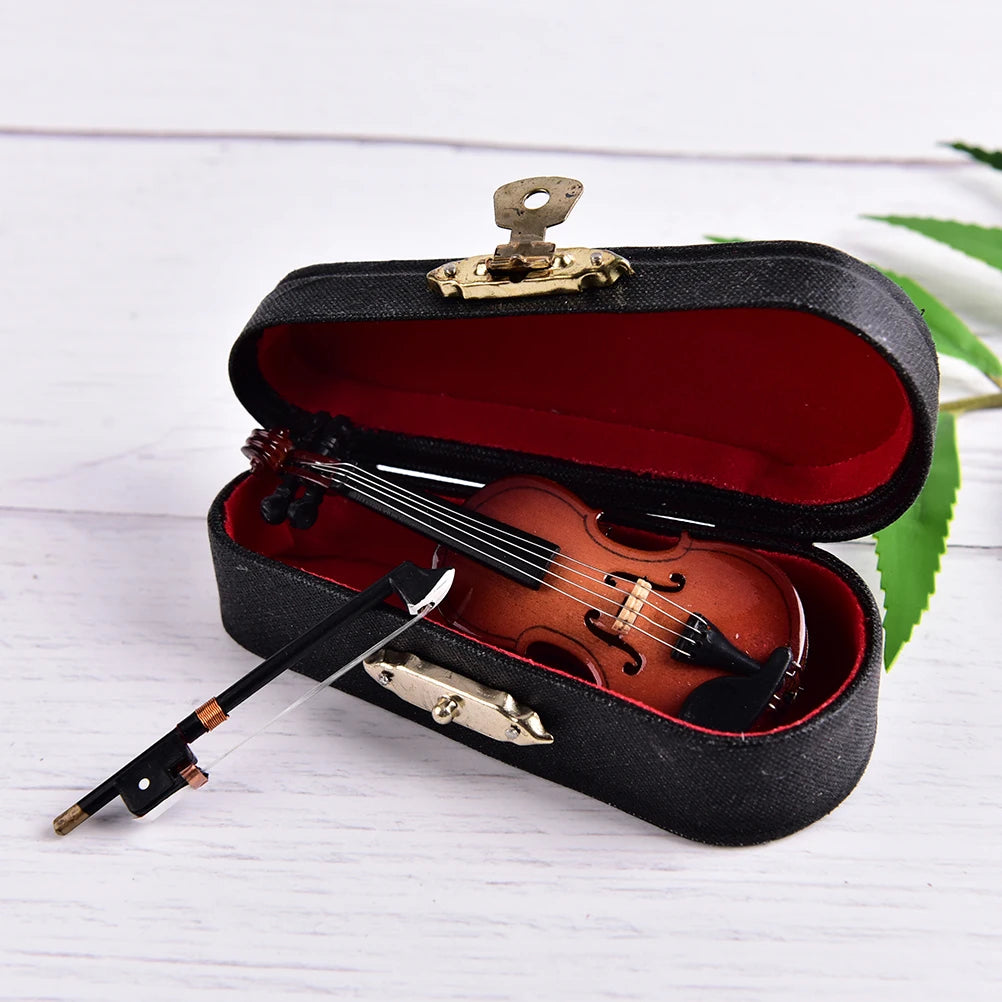 Miniature Music Instrument Plastic Mini Violin Ornament Plastic Crafts