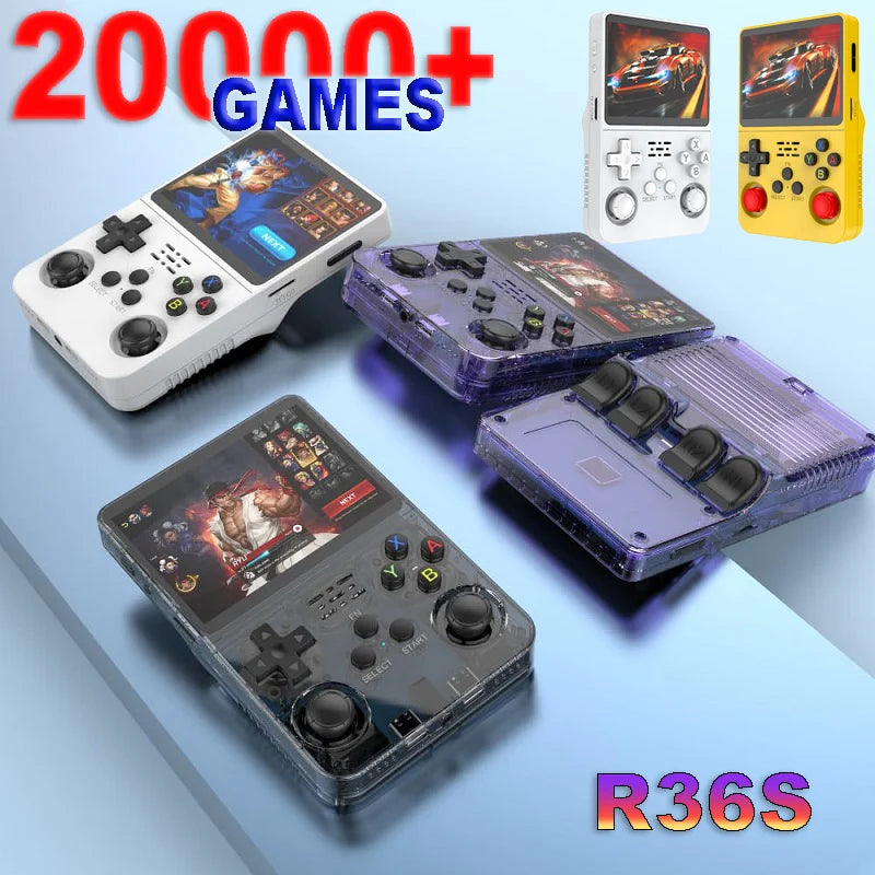 R36S Retro Handheld Video Game Console ARKOS System 3.5 Inch IPS