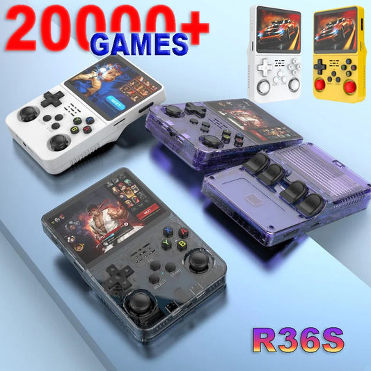 R36S Retro Handheld Video Game Console ARKOS System 3.5 Inch IPS