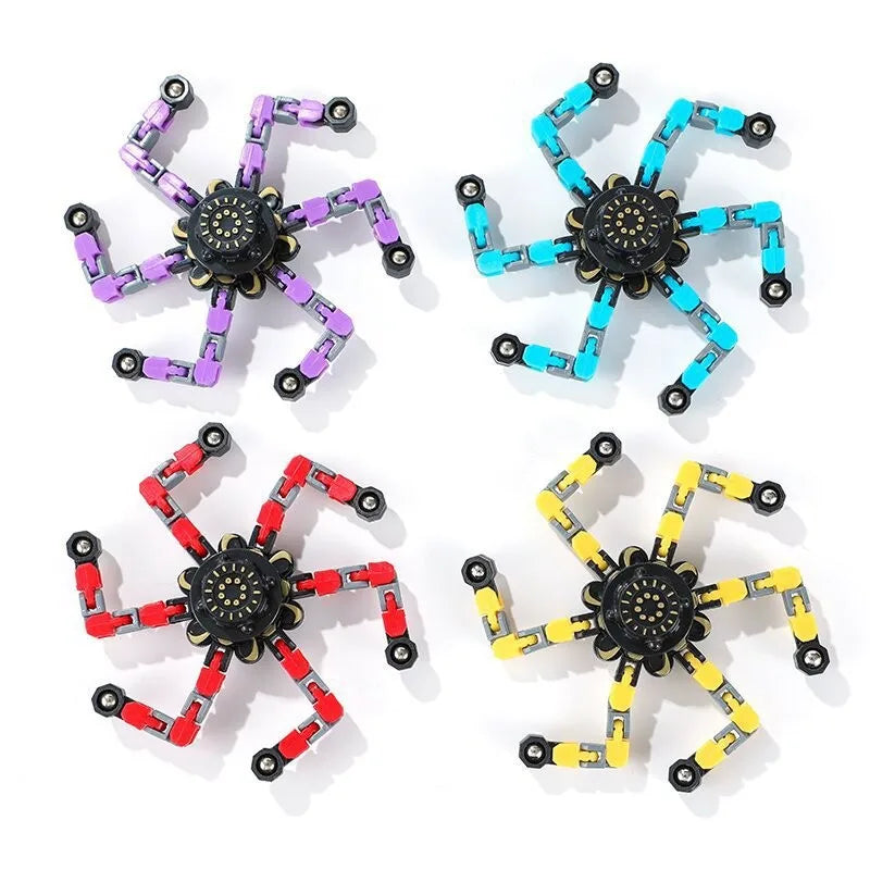 Kids Deformed Fidget Spinner Chain Toys For Children Resistance Hand