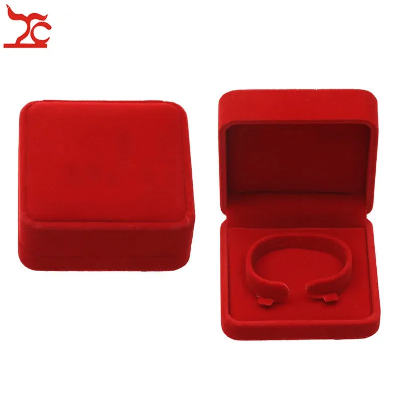 Quality Wedding Jewelry Storage Case Amazing Red Velvet Ring Earrings