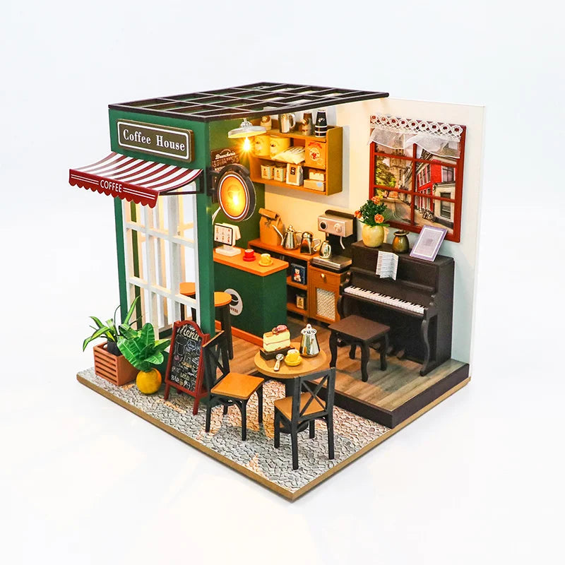 DIY 3D Puzzles Wooden Toy Miniature Dollhouse Handmade Doll House