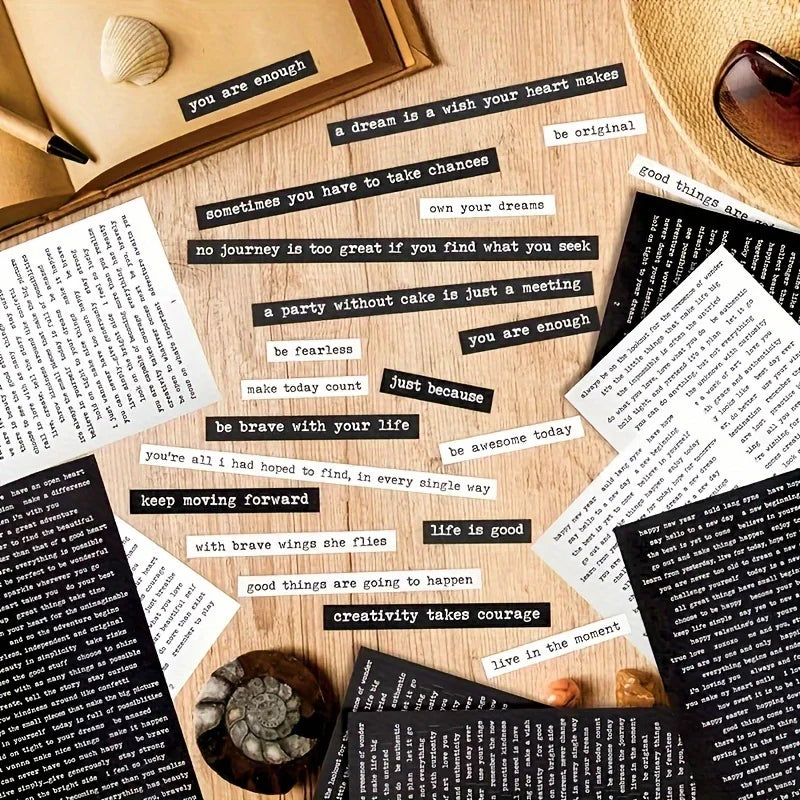 406pcs Inspirational Quote Stickers Positive for Scrapbook, Journal,