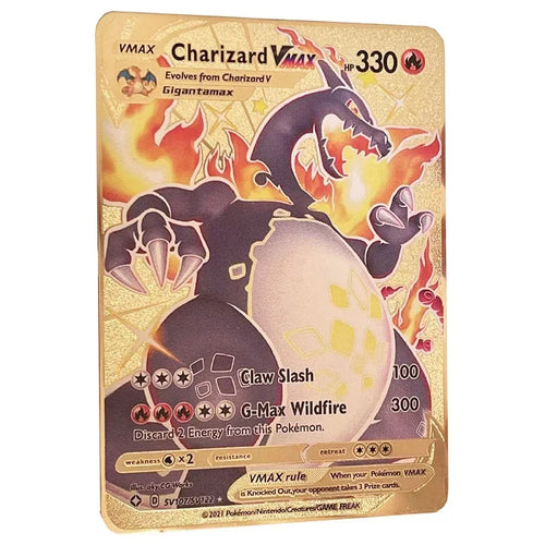 Pokemon Metal Card 10000 Points Arceus Charizard Super Card Golden