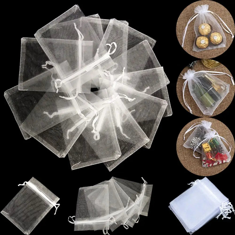25/50PCS Drawable Party Supply Christmas Favor Jewelry Packing White