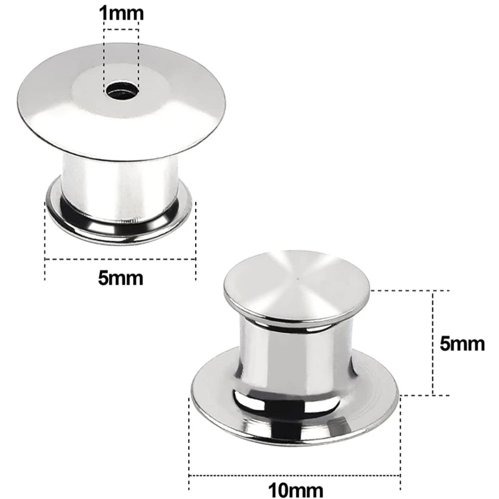 10/30/50pcs Safety Brooch Lock Metal Pins Back Keeper Caps Clasps For