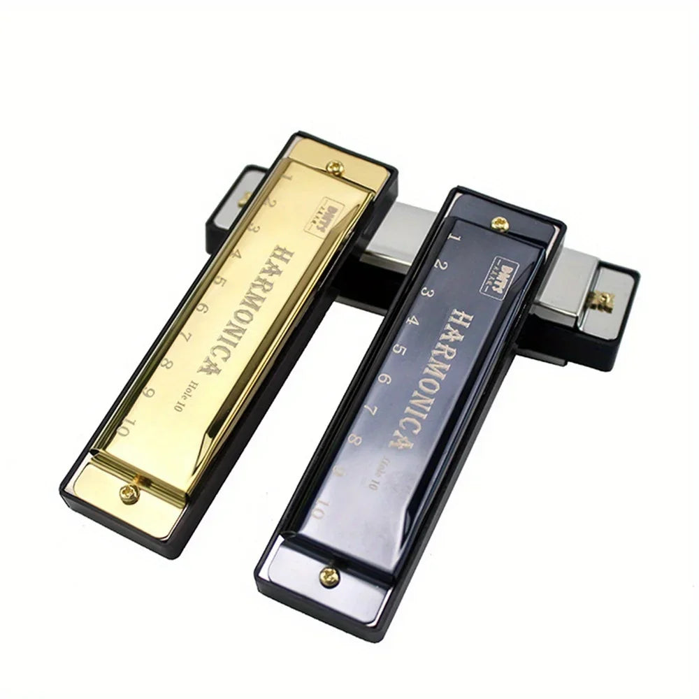 Ten-hole Chromatic Chromatic Metal Harmonica Beginners Wind Instrument