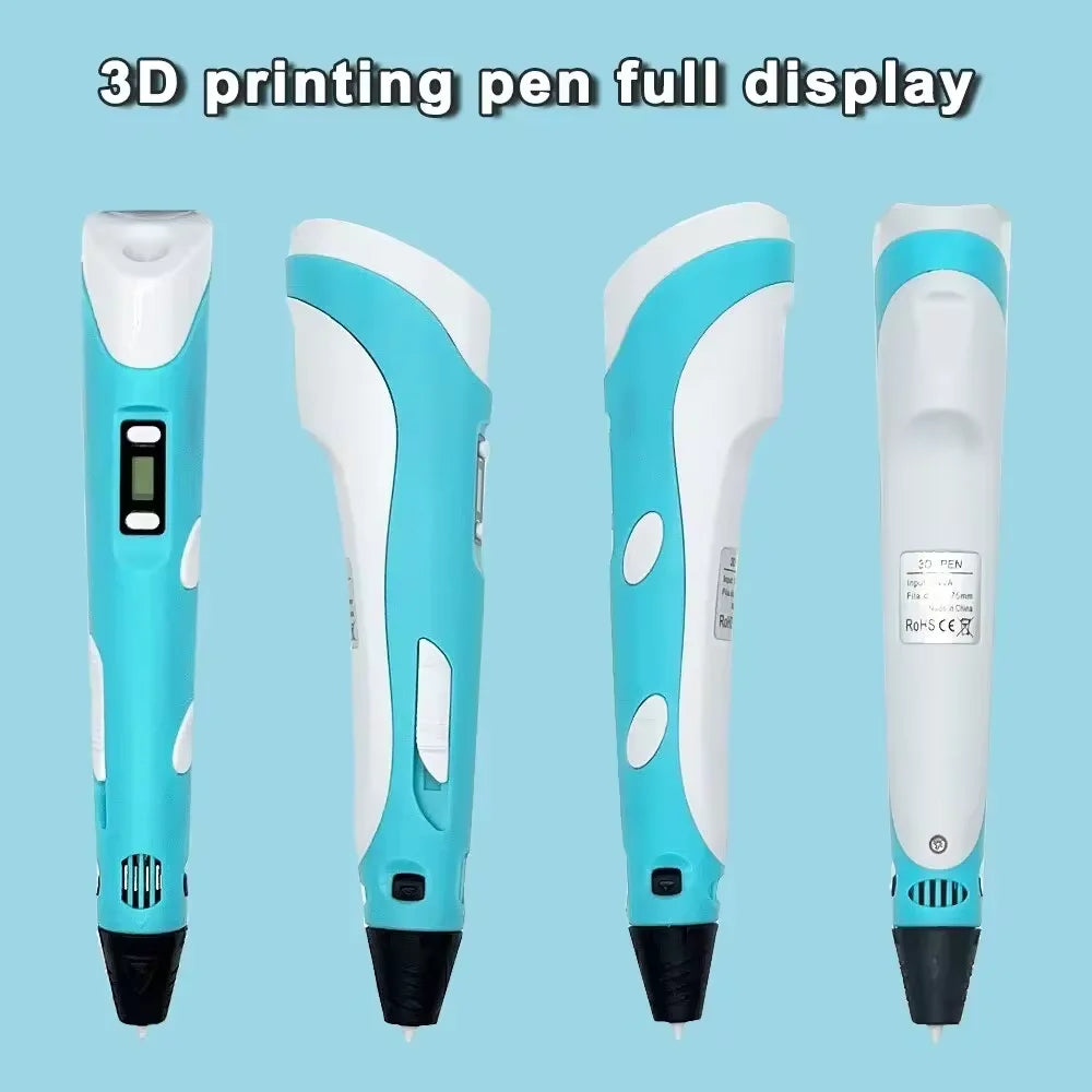 Electronic 3D Printing Pen LED Display Screen Children's 3D Graffiti