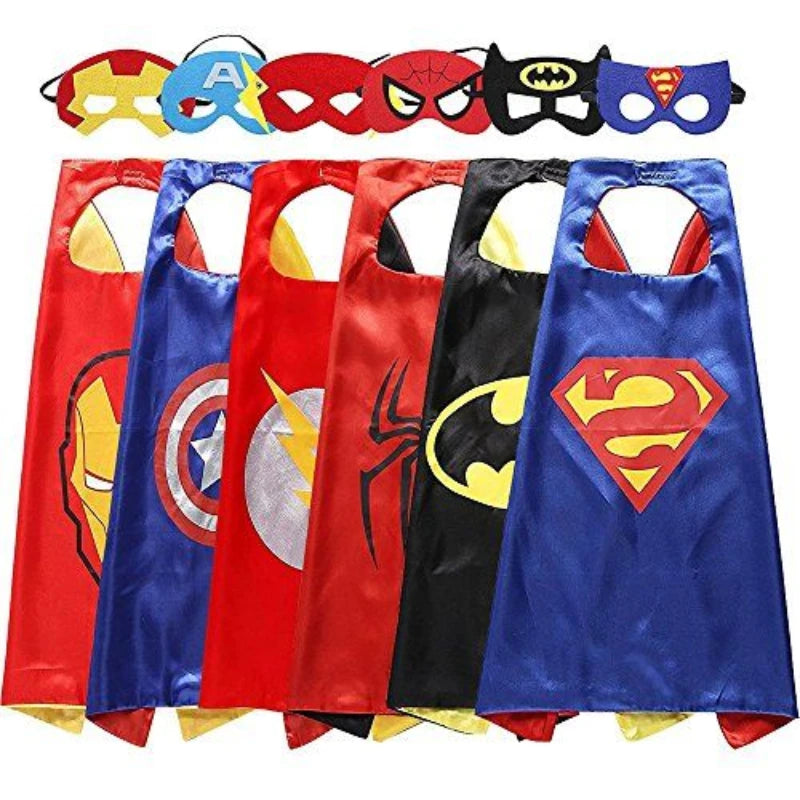 Disney Marvel Masquerade Mask Cape Cloak Anime Spider Man Batman Cloak