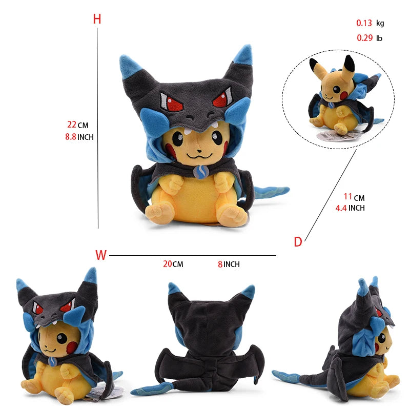 Cos Eevee Pikachu Cosplay Plush Toys Pikachu Peluche Lucario Stuffed