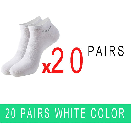 5/10/15/20 Pairs Bamboo Fiber Ankle Socks Men‘s And Women Soft and