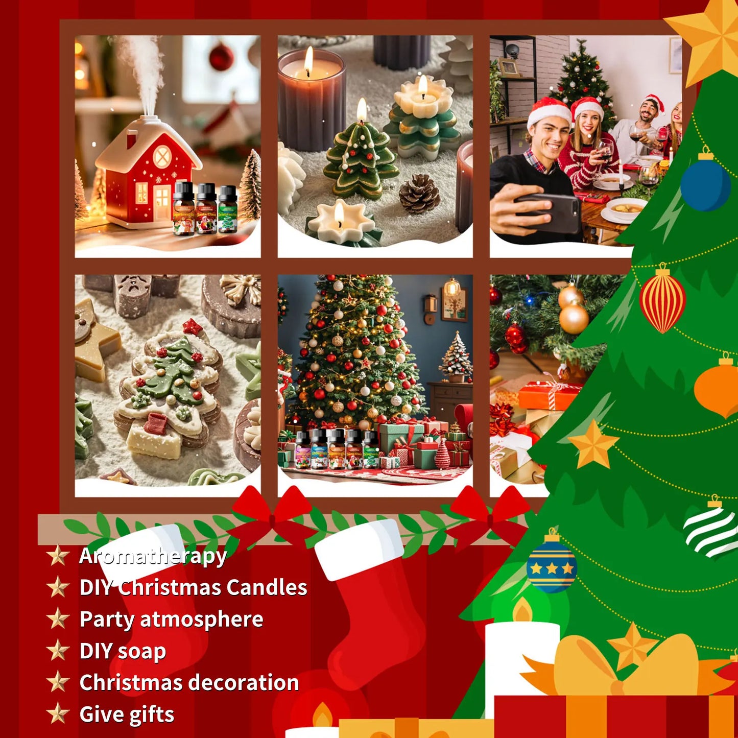 10ml Gingerbread Man Essential Oil Christmas Perfume Diffuser