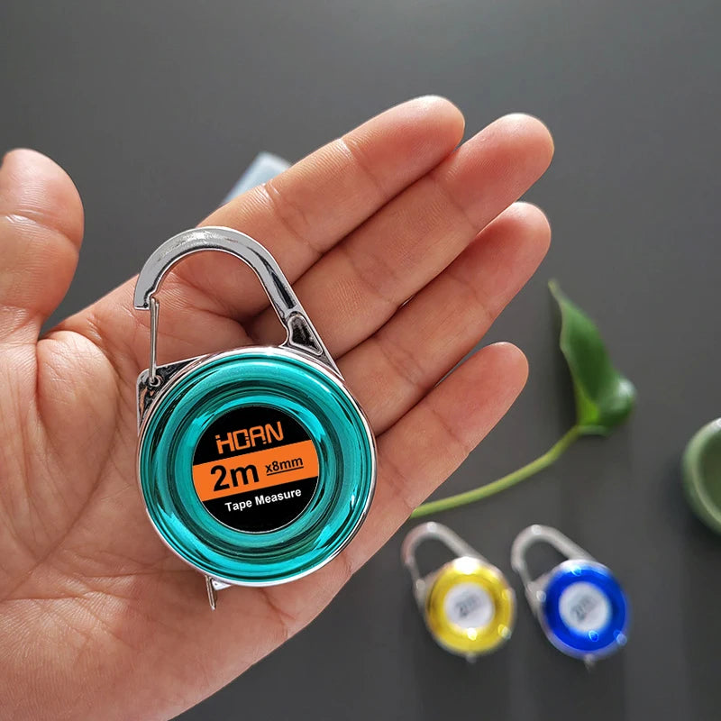 1pc Mini Keychain Tape Measure 2m Steel Tape Measure Delicate Small