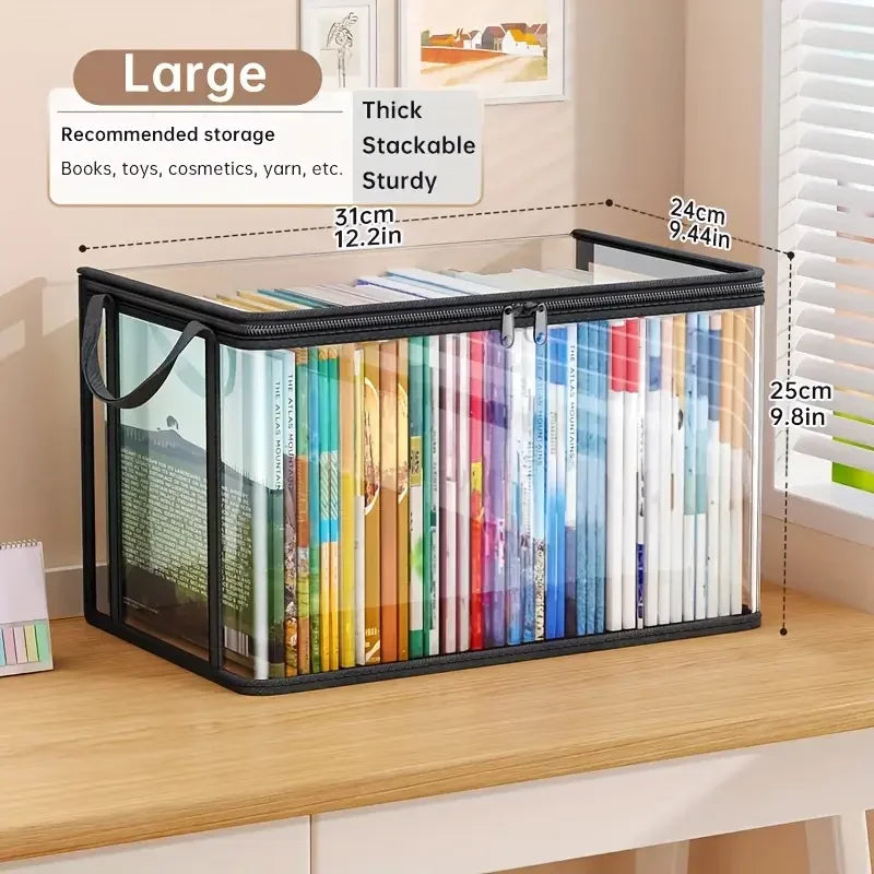 Clear PVC Storage Box | Flip-Top Lid & View Window | Multi-Use