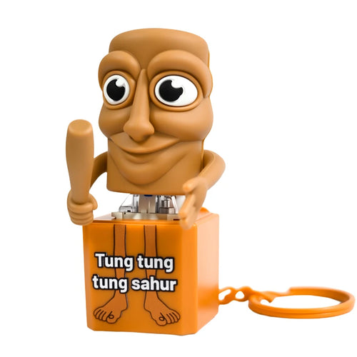 Tung tung tung Sahur Keychain Wooden Stick Man Button Keychain