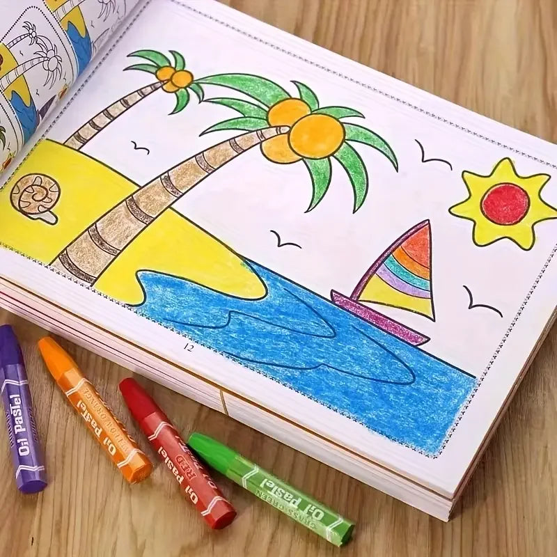 46-Page Kids Drawing & Painting Coloring Book - Educational Art