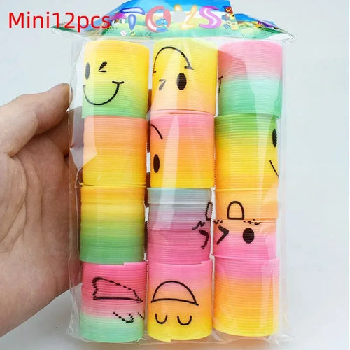 24PCS Rainbow Magic Springs Circle Toys Kids Birthday Party Favors