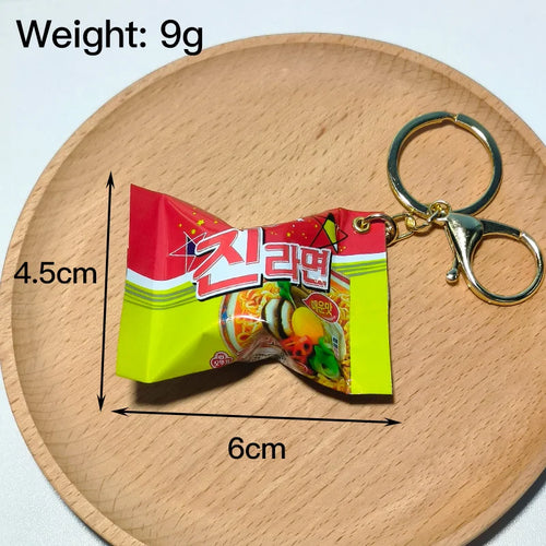 Simulation Instant Noodles Keychain On The Phone Mini Snacks Pendant