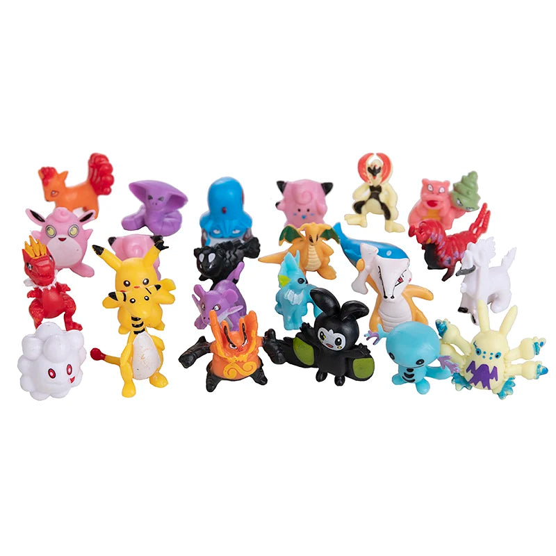 24-144Pcs Pokemon Anime Figure Pikachu Action Model 2-3CM Not