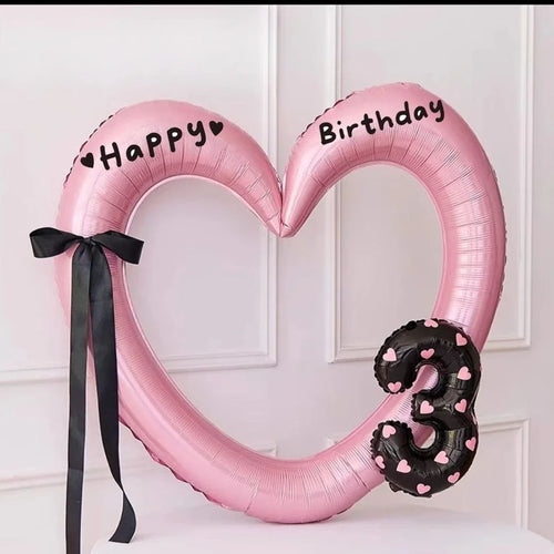 Hollow Out Love Heart Balloon Birthday Party Decoration Cute Love