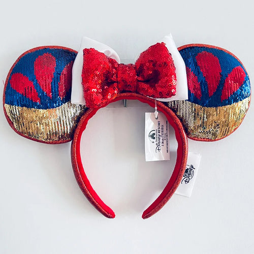 Disney Princess Headband Mickey Ear Rapunzel Snow White Sequin Bow
