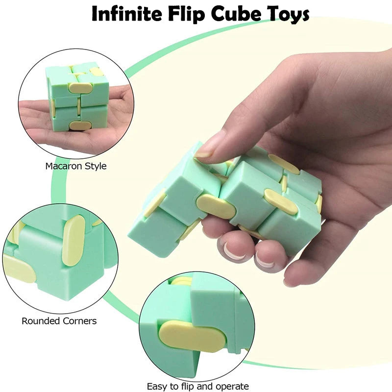 Magic Puzzle Cube Anti Stress Relief Toys for Adults Infinite Flip