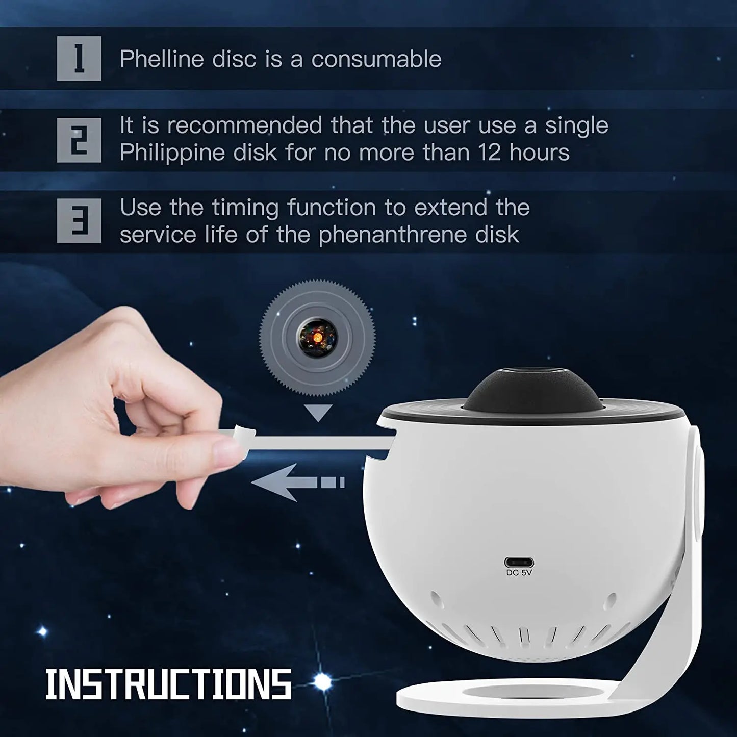 Night Light Galaxy Projector Starry Sky Projector Rotate Planetarium