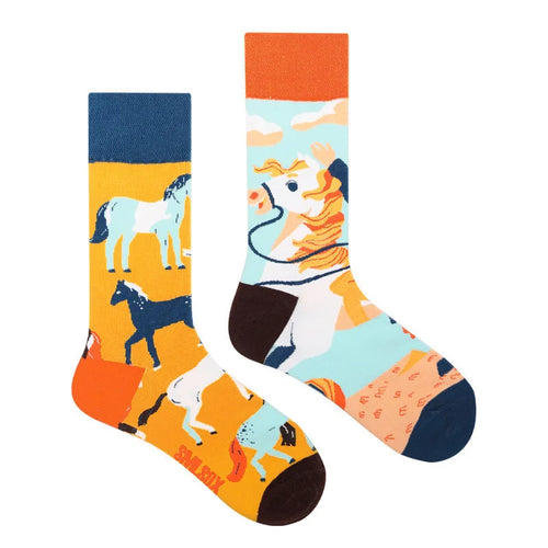 1 Pair Man Women Sock Original AB Tide Socks Colorful Cat Dog Koala