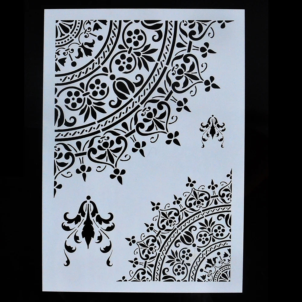 A4 DIY Craft Mandala Stencil For Wall Painting Scrapbooking Stamping