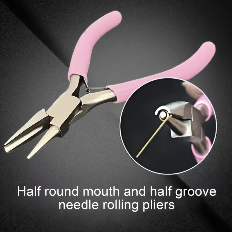 5-inch professional round concave pliers, used for jewelry making mini