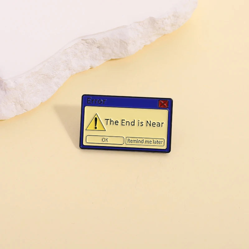 Computer Erro Message Enamel Pins Windows Xp Task Failed Successfully