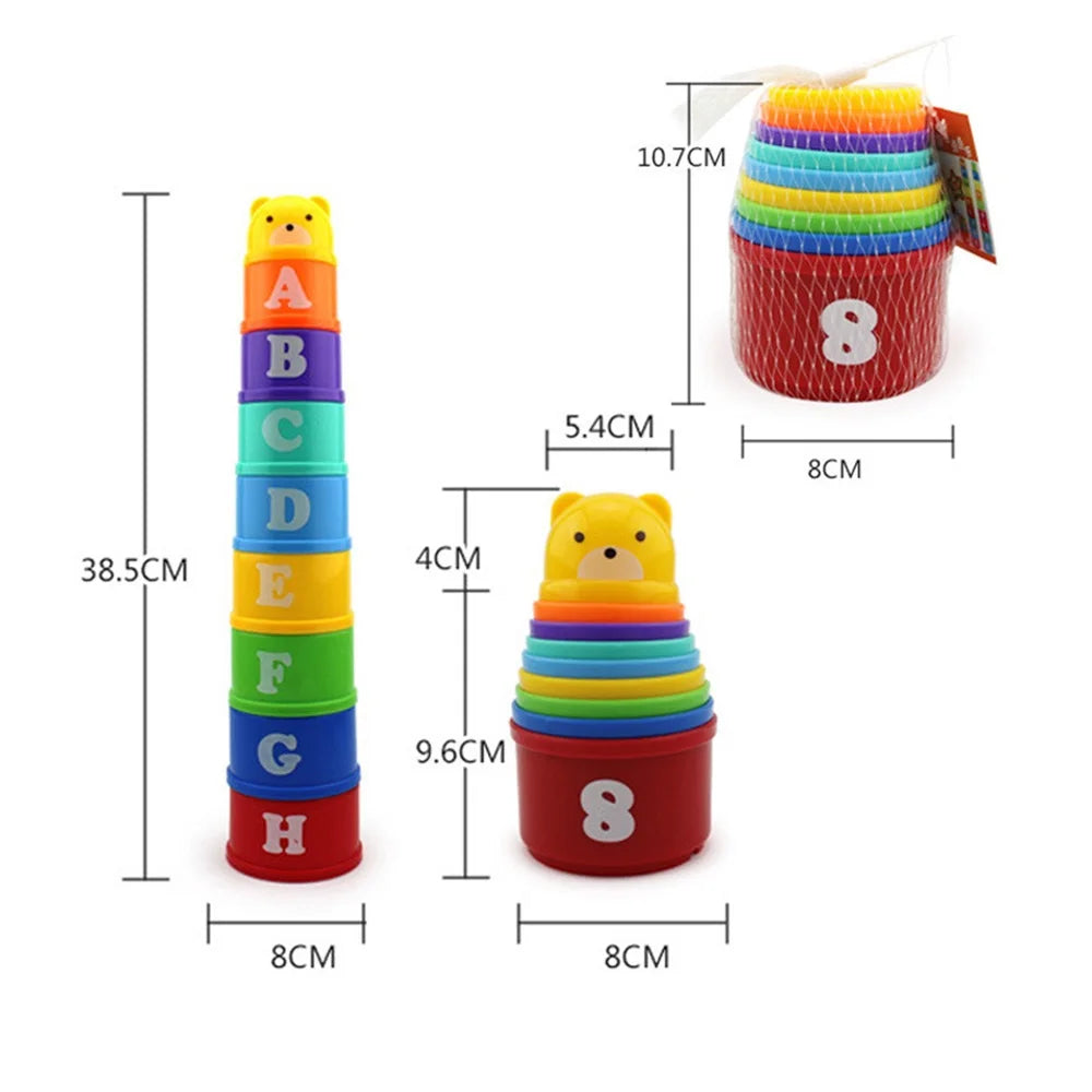Baby Montessori Cup Stacking Toys Beach Pool Bathtub Educational Toys