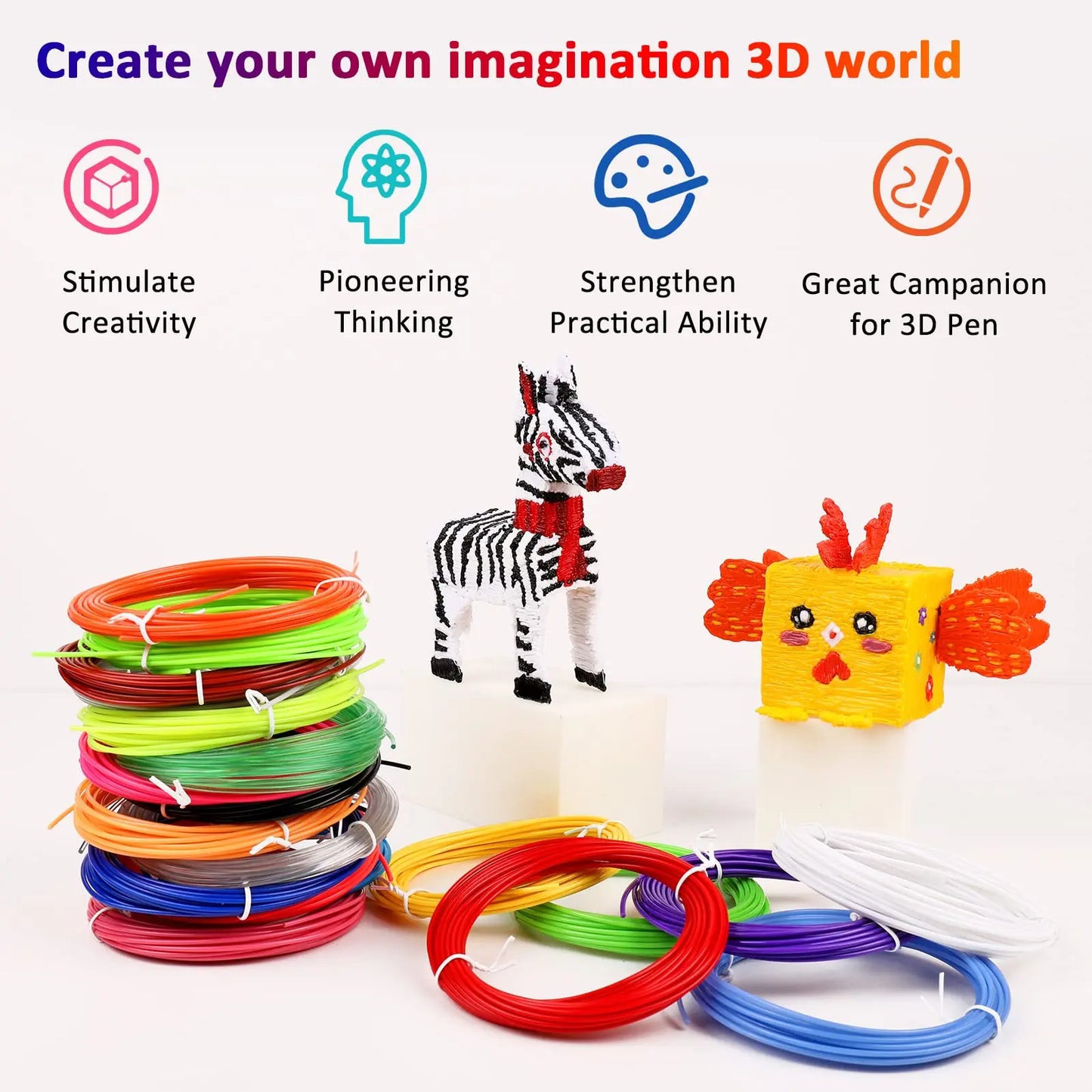 3D Printing Pen DIY Drawing Paiting  With LCD Screen Compatible PLA