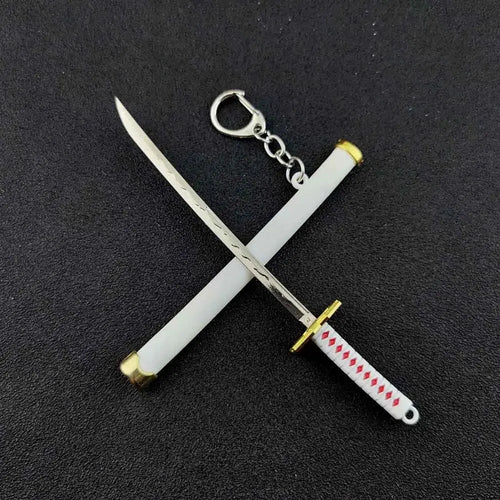 Mini Roronoa Zoro Samurai Sword Keychain Anime Scabbard Key Ring