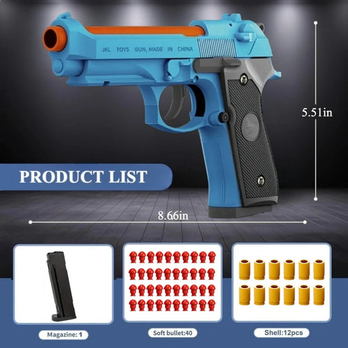 SIG17 Shell Throwing Toy Gun Continuous Firing Blowback Soft Bullet