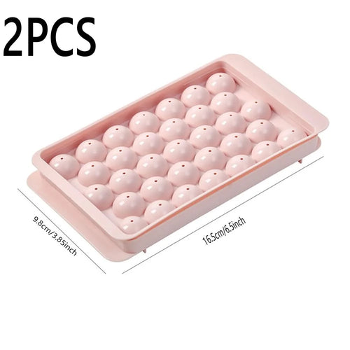 Mini Ice Cube Trays  Tiny Ice Cube Tray with Lid for Freezer, Round